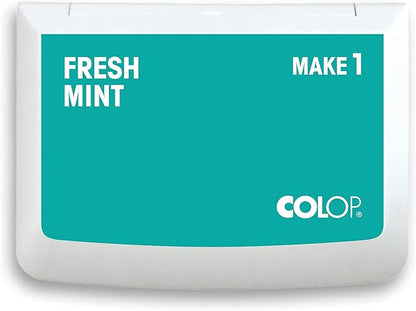 COLOP Make Series, Ink Stamp Pads, with Non-Toxic Premium Ink, Water-Based Acid-Free (Fresh Mint, Make 1-1-15/16" x 3-1/2")
