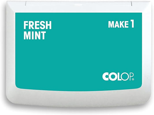 COLOP Make Series, Ink Stamp Pads, with Non-Toxic Premium Ink, Water-Based Acid-Free (Fresh Mint, Make 1-1-15/16" x 3-1/2")