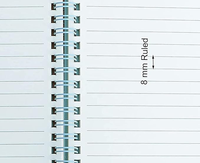 Yansanido Spiral Notebook, 4 Pcs A5 Thick Graffiti Design Hardcover 8mm Ruled 4 Color 80 Sheets -160 Pages Journals for Study and Notes (Colorful)