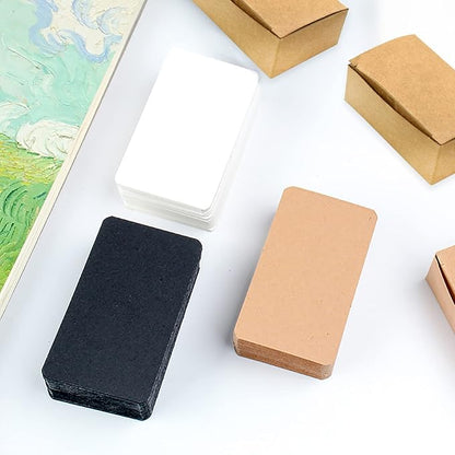 VANRA 300 Small Blank Cards 3.5x2 inches Color Cardstock Study Flash Cards Index Cards, Unruled with Rounded Corners (Assorted colors, 300/Pack)