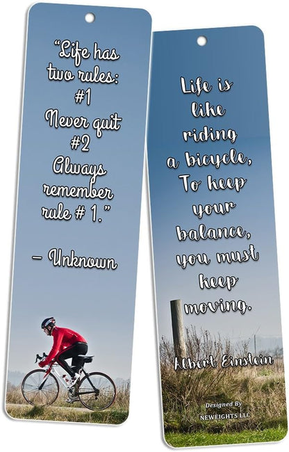 NewEights Adventure Inspirational Quotes Bookmarks (12-Pack) - Stocking Stuffers Devotional Bible Study - Church Ministry Supplies Teacher Classroom Incentive Gifts