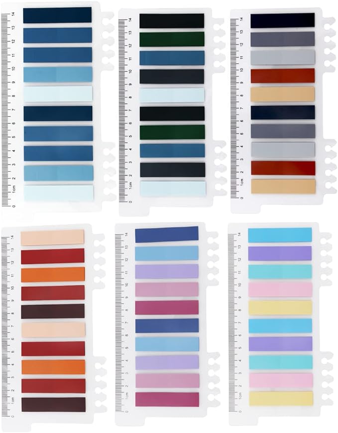 1200-Piece Sticky Tabs Book Tabs - 30 Colors Writable Morandi Sticky Tabs, Repositionable Color Page Markers - Transparent Sticky Note Tabs, Post Stick It Tabs, School Supplies, Index Tabs