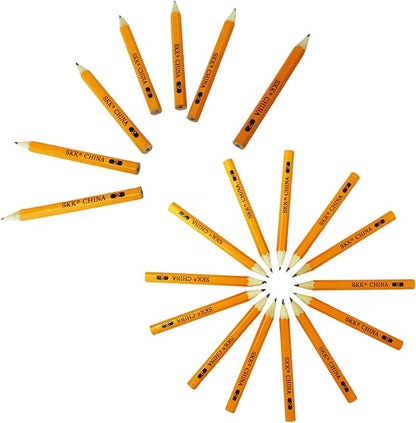 SKKSTATIONERY Golf Pencils 120Pcs Pre-sharpened Half Pencils 3.5" Pencils Break-Resistant Lead No. 2#2 HB pencil, Hexagon, Sharpened, 120/box.