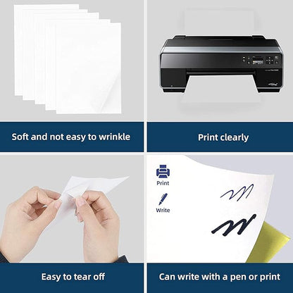 100 Sheets 200 Labels Half Sheet Self Adhesive Shipping Labels for Laser & Inkjet Printers, 8.5" x 5.5" Shipping Mailing Labels, 2 per Page Shipping Labels, 5 1/2 x 8 1/2 Half Sheet Labels