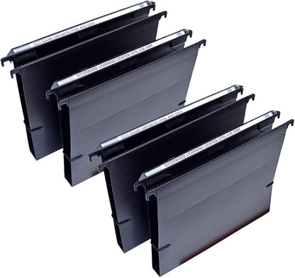 Ultimate Office MagniFile Extra-Capacity Hanging File Folders, 1" Box-Bottom, Letter Size, Feature A Wrap- Around Bungee Security Cord (Set of 4)