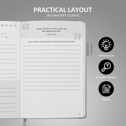 5 Minute Journal the Five Minute - Gratitude Journal - Self-Mastery Journal for Men - Reflection Manifestation Journal for Mindfulness – Self Care Journal – Goal/Guided Gratitude Journal for Men