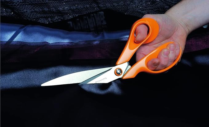 Fiskars Tailor Scissors, Length: 27 cm, Stainless Steel Blade/Plastic Handles, Orange, Classic, 1005145, 9.4 x 27 x 2.1 cm