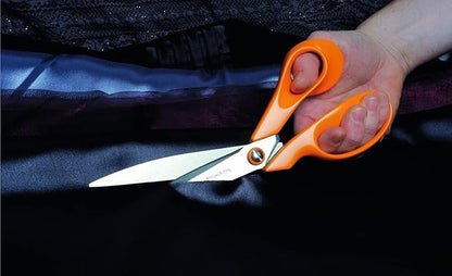 Fiskars Tailor Scissors, Length: 27 cm, Stainless Steel Blade/Plastic Handles, Orange, Classic, 1005145, 9.4 x 27 x 2.1 cm