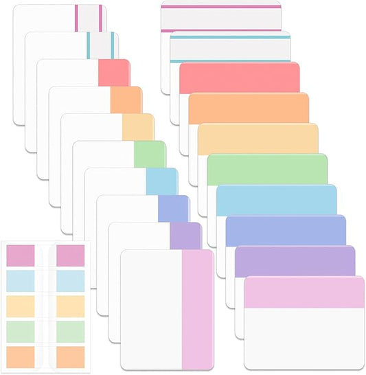 Mr. Pen- Sticky Index Tabs, 500 Pcs, 21 Sets, Colorful Sticky Tabs for Notebooks, Page Markers, Page Tabs for Binders, Page Tabs Sticky Tabs for Books, Notebook Tabs, Book Sticky Tabs for Notebooks