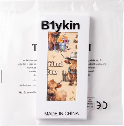 B1ykin Sticky Notes Set - Cartoon Theme Cute Self-Stick Notes Pad Teacher Appreciation Gifts， Self-Adhesive Writing Memo Pages Sticky to Do Notepad for Kids Employee School Office (Highland Cow)