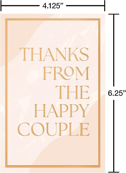 American Greetings 48-Count Blank Wedding Thank You Cards with Envelopes