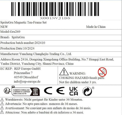 Magnetic Ten-Frame Set, 5 Frames & 55 Colorful Counters Ten Frame Math Games Jungle Themed Math Manipulative Counting Toys for Kindergarten Preschool, 5 Colors & 5 Animals (Fridge & Hand-held)