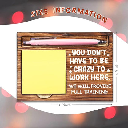 Humor Office Work Gift for Secretary Coworker, Office Gag Gifts for Workplace Banter and Lighthearted Moments, Funny Office Gifts for Coworkers Work Friend Self-Stick Note Pad Holders-DW60