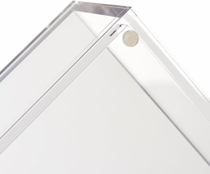 russell+hazel Medium Acrylic Flip Box, 9.5” x 6.5”, Desktop Organization, Clear, 1 Count, 98147