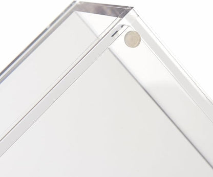 russell+hazel Large Acrylic Flip Box, 12.5” x 6.5”, Desktop Organization, Clear, 1 Count, 98148