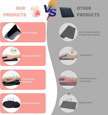 eulps Mouse Pad with Wrist Rest, Comfortable Computer Mousepad with Gel Wrist Support Smooth Surface and Non-Slip PU Base for Pain Relief, Laptop, Office & Home (Colorful Tie-Dye)