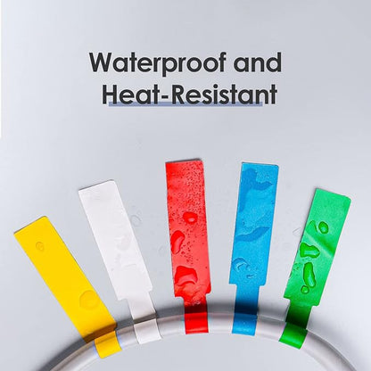 16 Sheet 480 Pcs Cable Labels Tags for Cable Management, Wmiwulien Colorful Waterproof Cord Labels Tags for Electronics, Self Adhesive Tear Resistant Wire Labels for Laser Printer and Handwriting