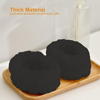 Wrist Towels for Washing Face Spa Wristbands and Headband Microfiber Quick Dry Absorbent Wristbands for Girls Men Makeup 6PCS Prevent Liquid from Spilling