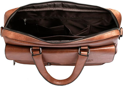 Hebetag Small Leather Sling Shoulder Bag Messenger Pack for Men Women Outdoor Travel Business