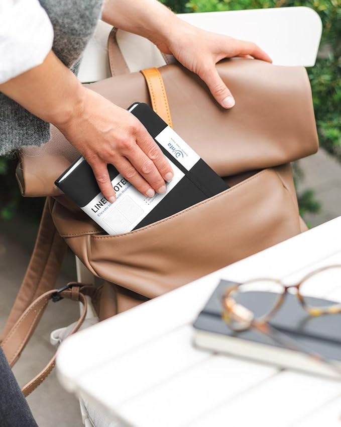 Hardcover Journal Notebooks, 10 Packs A5 Lined Journals Bulk for Writing 200 Pages/100Sheets, 8.4 x 5.8 inch, Classic Ruled Notebook for Work/Travel/College/Note Taking(Black)