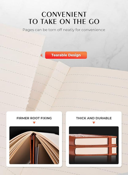 AISBUGUR Pocket Notebook, Small Notebook, Total 320 Pages 2-Pack, 3.7" x 5.7" Pocket Notebook (2 Pack, Brown1)