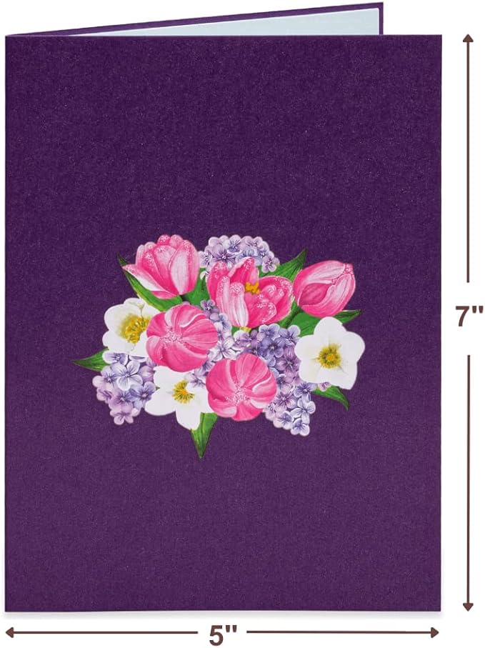 Paper Love Flower Watering Can 3D Pop Up Card, For All Occasion, Birthday, Graduation, Wedding, Mother's Day, Valentine's Day, Thank You, Get Well or Just Because - 5" x 7" Cover - Includes Envelope