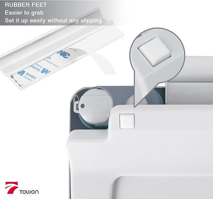 Small Glass Desk Whiteboard Dry-Erase Board with Clock, Small Travel Clock Keychain with Desk Notepad, Time Table Whiteboard for Desk Digital LED Light Display, 8x6 in with Accessories, White