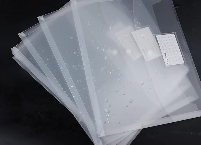 11 Pack Clear Plastic Envelopes File Folders,US Letter A4 Size Folder for Document, TFDLCG zm Poly Envelopes with 1 Inch Expansion for School Home Office Organizer(13"×9.5")