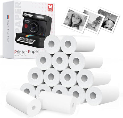 16 Rolls Instant Print Camera for Kids Refill Print Paper,HD Printing Thermal Print Paper Set Portable Refill Print Paper
