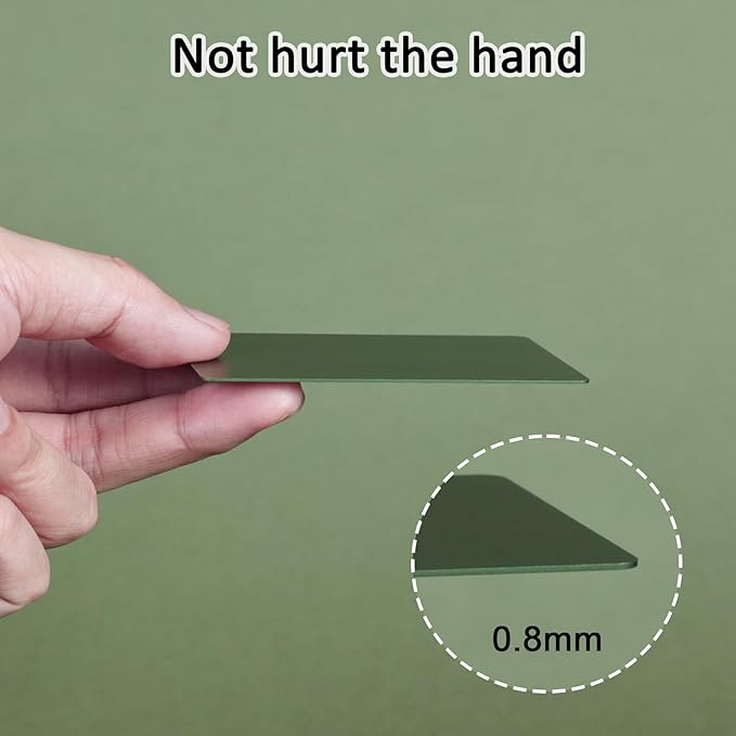 Thick Aluminum Metal Business Cards Anodized Aluminum 86 X 54 X 0.8mm 15 pcs Include Protector Sleeves (Deep Forest Green)