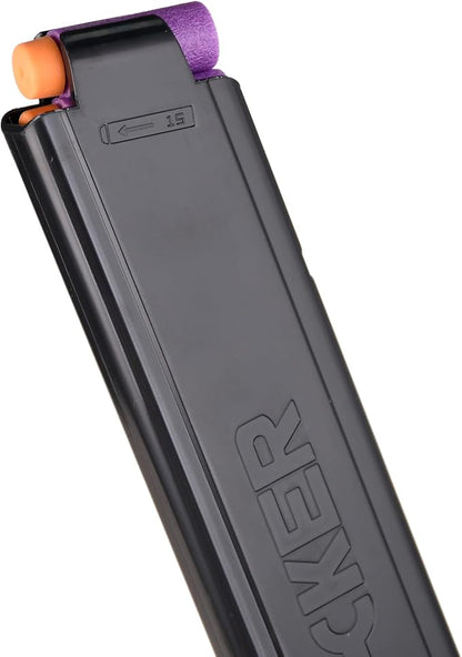 WORKER 15 Round Mini Slanted Talon Mag Quick Reload Clid Compatible Nightingale Blaster (Not Compatible with 18 Slanted Talon Mag) Gray Black