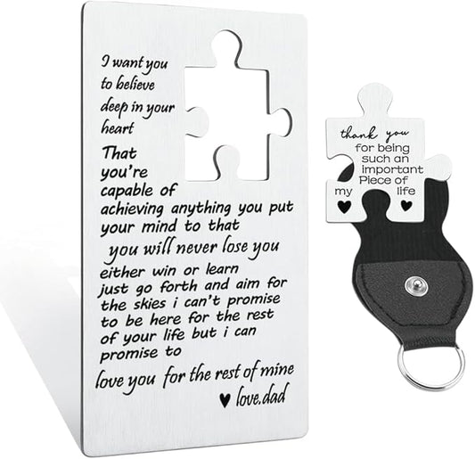 llxxeyopqdxz Wallet Card Insert for Son from Dad, Inspirational Gift for Son from Dad, College Graduation Gifts for Son, Happy Birthday Son Card from Dad, Cute Wallet Card Gift for Son,(46)