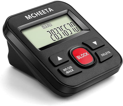 Call Blocker for landline Phones, Caller id Box Landline Device with Blacklist, Simply Block All Unwanted Calls, Robocalls, Incoming Calls and Nuisance Calls by Pressing One Button, Black
