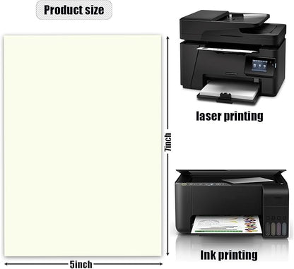 50 Pack 5x7 Ivory Color Cardstock Paper Blank Thick Heavyweight 92lb Cream Card Stock for Making Invitations cards, Postcards