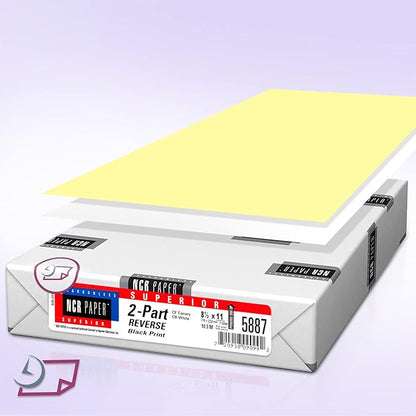 NextDayLabels - Superior Carbon-less NCR, Pre Collated Paper, 500 Sheets Per Pack (8-1/2" x 11" 2 Part Reverse, #5887)