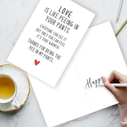 Funny Anniversary Card & Gifts For Men Women,Sweet Anniversary Cards For Husband Wife Girlfriend Boyfriend,Cute Anniversary Card For Him Her