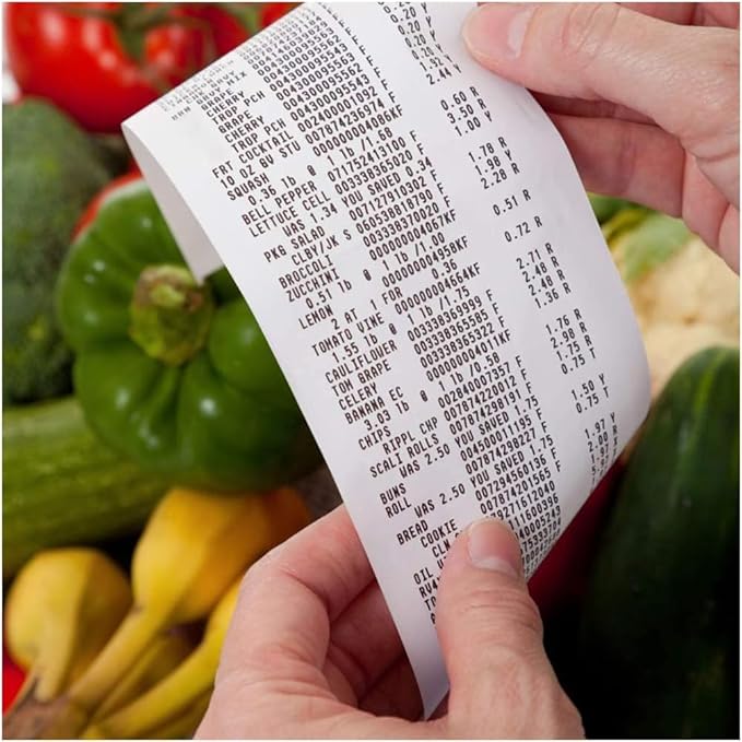 OausTect Credit Card Paper Rolls Thermal 2 1/4 X 50 Adding Machine Paper Rolls for POS Printer/Cash Register Machine, 400 Rolls