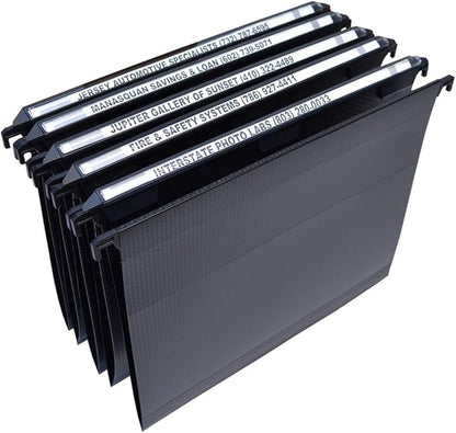 Ultimate Office MagniFile Hanging File Folders (Black, V-Base Letter, Set of 5)