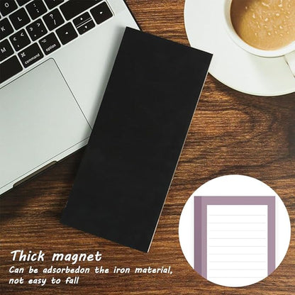 4 Pack Magnetic Notepads for Refrigerator, Full Magnet Back Design Magnetic Memo Pads, 50 Sheets per Note Pads To-Do List, Shopping List (Simple Style)