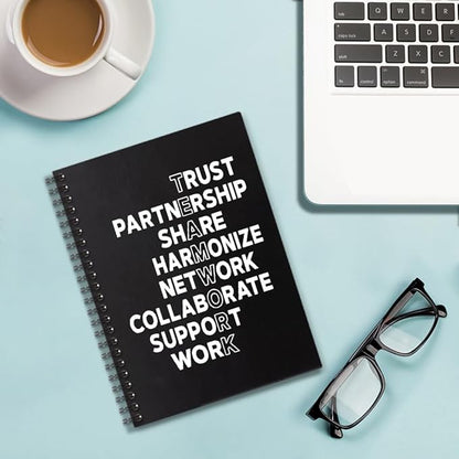 Teamwork 160 Blank Pages Spiral Notebook, Team Notebooks for Employees, Job Promotion Gifts, Teamwork Gifts for Coworkers, Office Team Work Gifts for Colleague, Team Gifts for Staff C