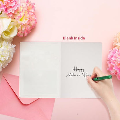 Fancy Land 12 PCS Mothers Day Cards Die Cut Design Happy Mothers Day Cards with Envelopes and Stickers Mothers Day Gifts