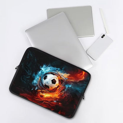 Football Lap Top Case for Men Boys 13 inch Laptop Sleeve Water and Flame Computer Sleeve Bag Portable Laptop Protector with Multiple Uses Ideal Gifts for Women Girls Tablet Bag Briefcase