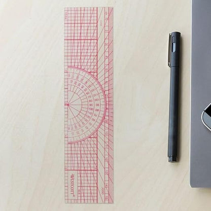 Westcott W-8 Engineers’ Protractor Ruler, 6 in