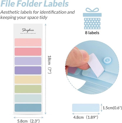 SKYDUE Expanding File Organizer with 5 Pockets, Accordion File Folders with Labels, Portable Document Paper Bill Receipt Organizer, Home College School Office Supplies, Letter Size,Babyblue