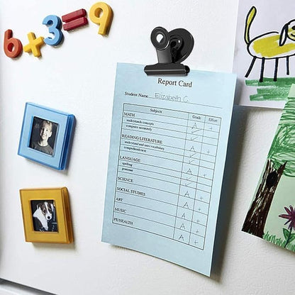 VNDUEEY 20 Pack Black Fridge Magnets, Refrigerator Magnets, Magnetic Clips Heavy Duty, Magnet Clips for Whiteboard Locker Photo Displays on Home& Office &Teaching