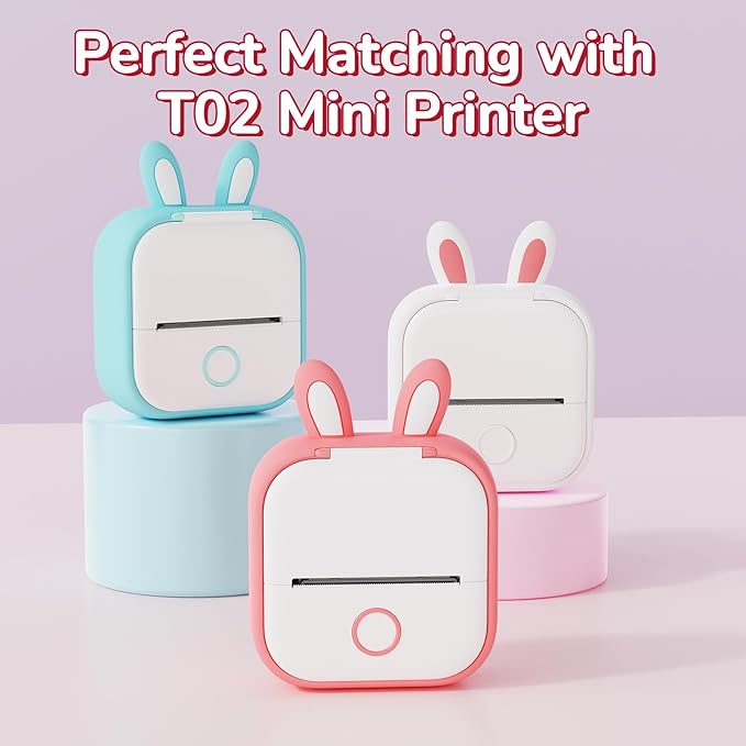 Phomemo T02 Case Pink- Compatible with T02 Mini Printer, Adorably Unique Design Flexible Protective Case for Gift