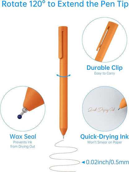 NiArt Bible Note-Taking Kit 6 Dual Tip Highlighters, 6 Gel Pens & 200 Sticky Notes - Versatile, Portable for Bible Study, Journaling, Planning & More with Retro Colors, Precision Tips & Storage Box