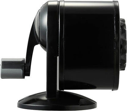 Bostitch Office Wall Mount Manual Pencil Sharpener, Tip Saver, 8 Hole Dial, 6X Longer Cutter Life, Vertical or Horizontal Mounting Black (MPS1-BLK)