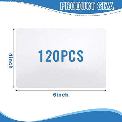 120 Pcs Dry Erase Index Cards Notecards Blank Reusable Flash Cards Sheets Game Cards Study Business Note Cards for School Office Housework Taking To Do List (White, 4×6 Inch)