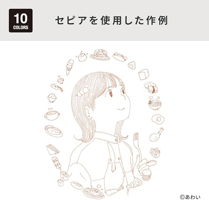 Copic Markers Multiliner Sepia Pigment Based Ink, 4-Piece Set